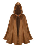 Halloween Party Vintage Cape Hooded Cape Suede Cape