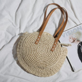 Fashion Straw Bag Shoulder Women's Bag Beach Holidays Bag Large Capacity Tote Bag