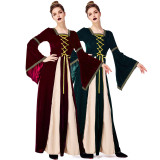 Retro Medieval Clothing Costume Aristocratic Court Dress Halloween Costume Adult Performance Costume