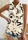Summer Casual Fashion Sleeveless Abstract Print Blouse