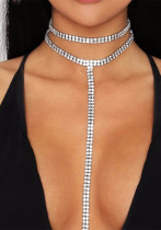 Women Rhinestone Chain Necklace