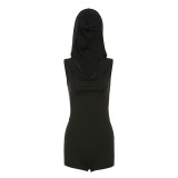 Women Summer Style Hooded Sexy V-Neck Bodycon Romper