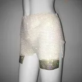 Women Super Glitter Diamond Fishnet High Waist Shorts Casual Rhinestone Shorts