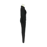 Women's Fall/Winter Solid Color Zip Pocket Cargo Jumpsuit