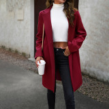 Fall Winter Solid Color Chic Career Coat