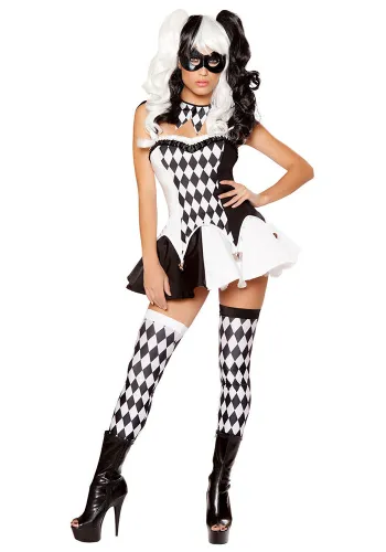 Halloween Costume Sexy Circus Clown Vampire Bride Cosplay Party Costume