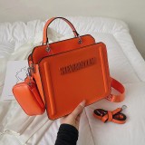 Women's Trendy Bag Popular Letter Shoulder Bag Solid Color Messenger Handbags