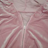 Women's Autumn Solid Velvet Hooded Long Sleeve Tight Fitting Two Piece Tracksuit