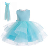 Children's dress mesh princess dress flower girl wedding dress fluffy dress