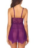 Sexy lingerie women's see-through straps nightdress