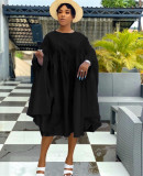 Women African Pleated Patchwork Long Skirt