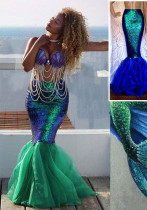 Halloween mermaid half body mermaid cosplay costume