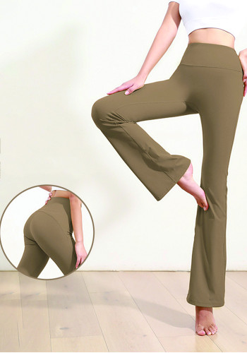 Yoga Pantolon Çan Alt Pantolon Kadın Popo Kaldırma Yüksek Bel Spor Salonu Pantolon Streç Geniş Bacak Pantolon