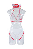 Sweet Nurse Cosplay Clothing Sexy Temptation Mesh Open Crotch One-Piece Sexy Lingerie Female