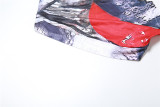 Women Autumn Slash Shoulder Printed Crop Top and Long Skirt Two-piece Set
