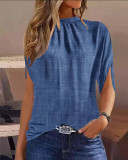 Ladies Casual Round Neck Regular Pullover Digital Printed Shirt