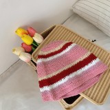 Women Vintage Hollow Flower Knitting Wool Hat