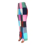 Women Casual Printed Plaid Casual Pants