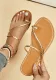 Women Flat Strap Simple Peep-Toe Shoes
