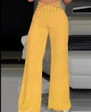 Women high waist wide leg Pant