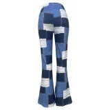 Women Casual Printed Plaid Casual Pants