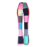 Women Casual Printed Plaid Casual Pants