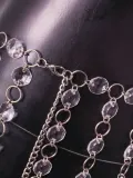 Women Summer Hollow Gemstone Tassel Skirt