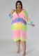 Women's Printed Sunscreen Shirt Lantern Sleeve Chiffon Shirt