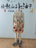 Women floral embroidered mesh sexy dress