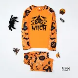Halloween Home Clothes Family Long Sleeve Printed Top and Pant Pajama Two-piece Set