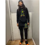 Men's Fashion Street Cartoon Anime Print Men's Sports Hoodies