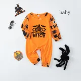 Halloween Home Clothes Family Long Sleeve Printed Top and Pant Pajama Two-piece Set