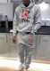 Fall/Winter Casual Print Hoodies Sweatpants Two-Piece Set