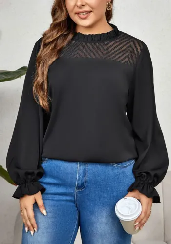 Round Neck Long Sleeve Loose Fit Slim Fit Shirt Top