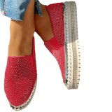 Spring Slip-On Thick-Soled Lazy Casual Rhinestone All-Match Trend Shoes