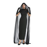 Halloween Vampire Witch Costume Ghost Witch Mesh Cloak Masquerade Stage Performance Costume