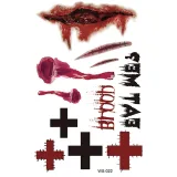 Halloween Funny Scar Tattoo Sticker