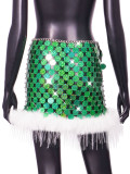 Women Sexy Bodycon Sequined Skirt