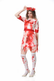 Disfraz de cosplay de Halloween, disfraz de enfermera Mary, disfraz de zombie sangriento de terror para adultos, disfraz de doctor, fiesta cos