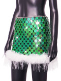 Women Sexy Bodycon Sequined Skirt