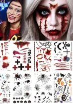 Halloween Funny Scar Tattoo Sticker