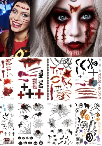 Halloween Funny Scar Tattoo Sticker