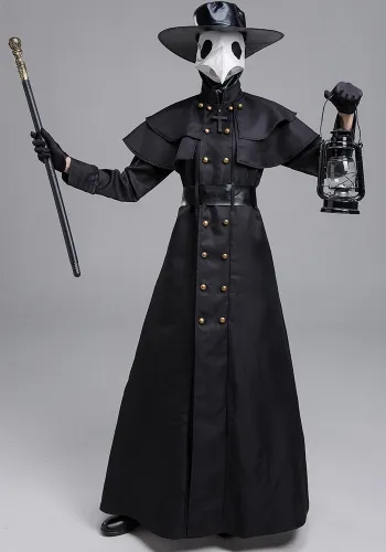 Halloween Medieval Punk Style Plague Doctor Birdman Long Mouth Cosplay Costume