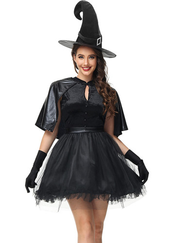 Halloween short robe magician wizard stage witch party performance costume