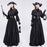 Halloween Medieval Punk Style Plague Doctor Birdman Long Mouth Cosplay Costume
