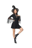 Halloween wizard stage performance costume short robe magician witch party costume