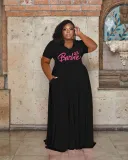 Casual Fashion Turndown Collar Solid Color Women's Plus Size Dress