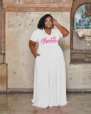 Casual Fashion Turndown Collar Solid Color Women's Plus Size Dress
