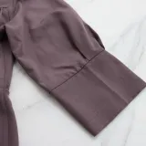 High Collar Solid Color Simple Loose Casual Women's Dress