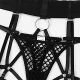 Sexy Lingerie Fashionable Hollow Meshsexy See-Through Bra And Garter Set